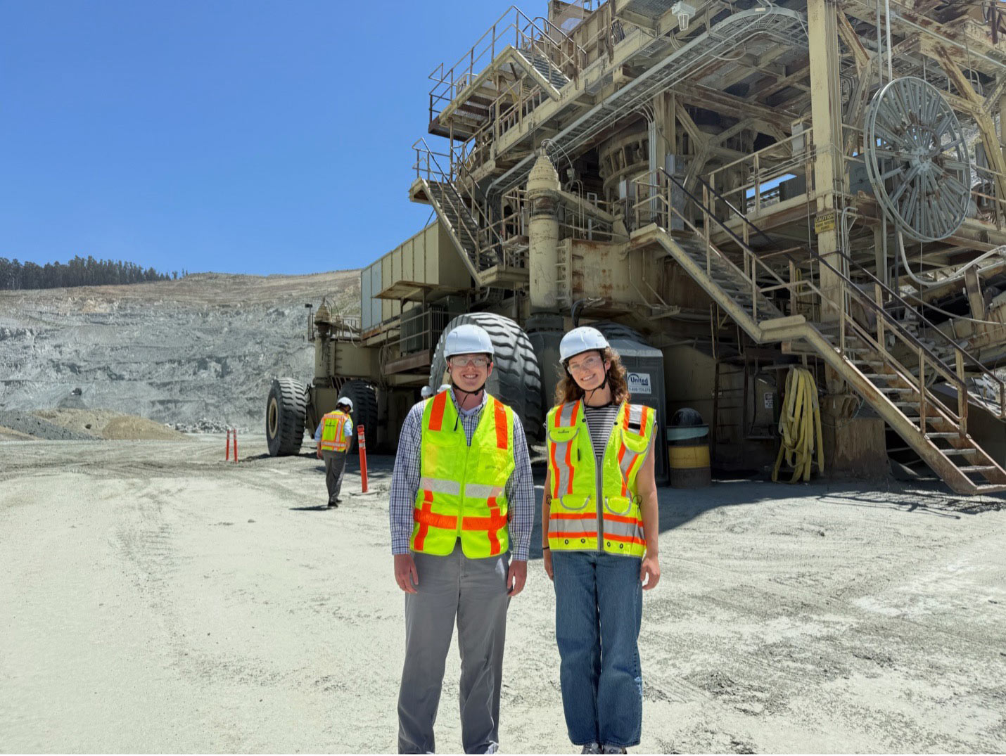 Santa Cruz County District Representative Kameron Tessier and intern Molly Endert-Tatum tour Graniterock’s A.R. Wilson Quarry in Aromas.