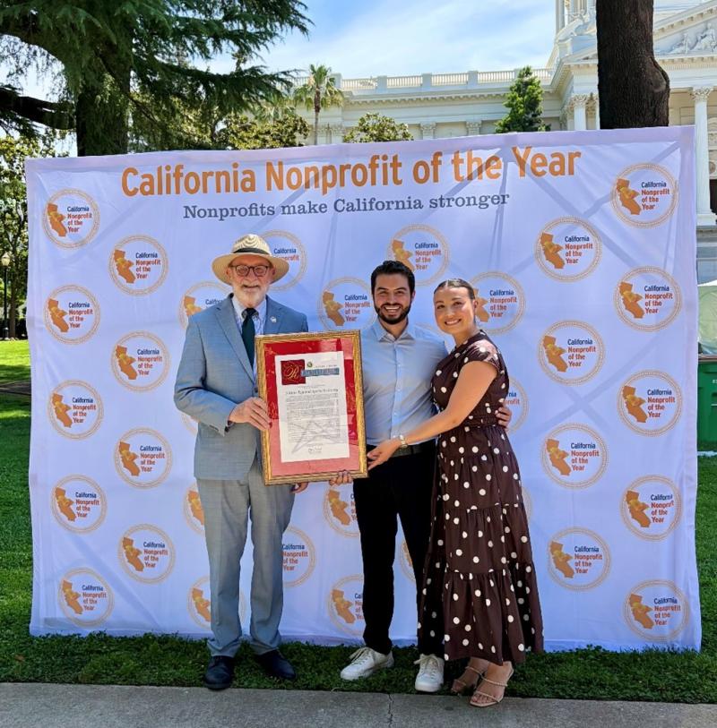 Senator Laird presents Salinas Regional Sports Authority with a Senate resolution