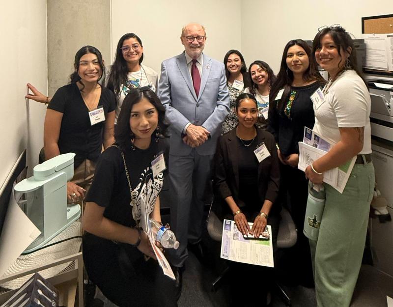 Senator Laird with a group of women from the MILPA Collective in his Capitol office.