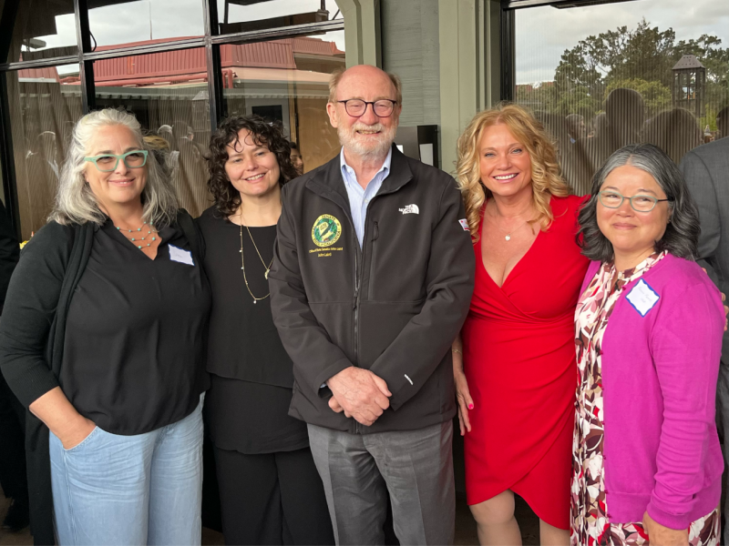 Senator Laird standing in the middle of a group photo with unionists from the Monterey Bay Central Labor Council.