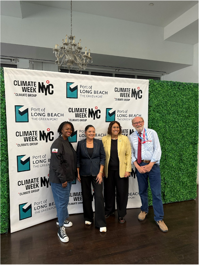 Senator Laird with Senators Smallwood-Cuevas, Gonzalez, and Menjivar at Climate Week in New York City