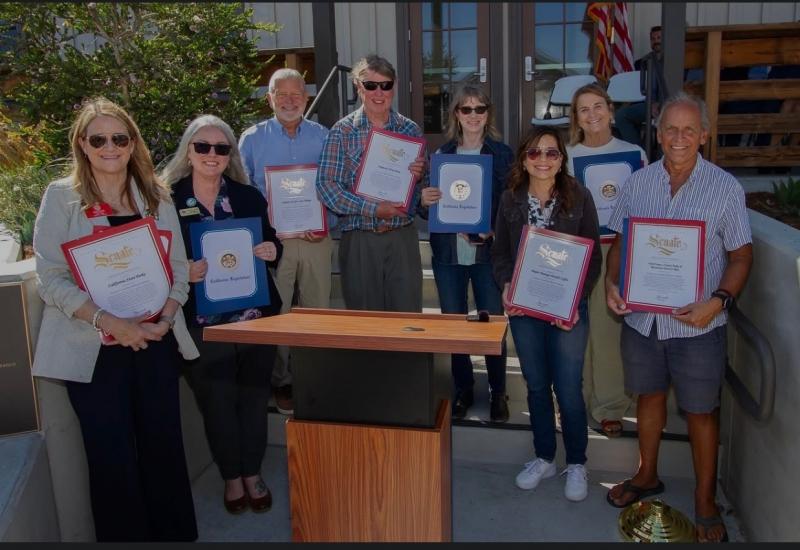 San Luis Obispo staff attending the renovation of the Cayucos Landing