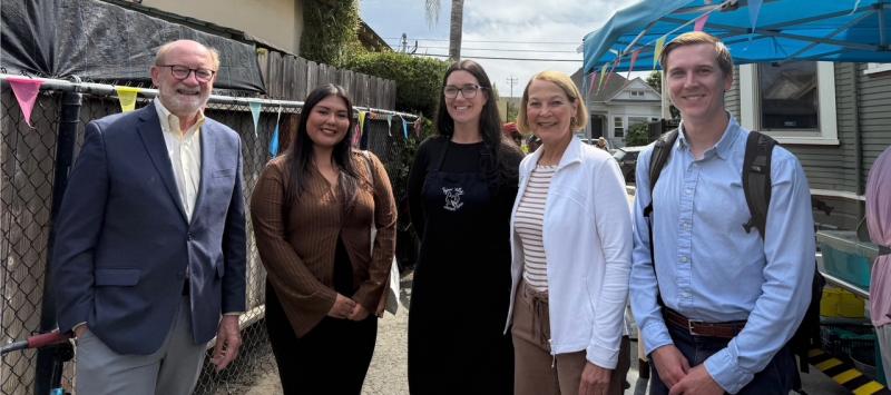 Senator Laird with Ashley Bridges, Executive Director of Pajaro Valley Loaves and Fishes