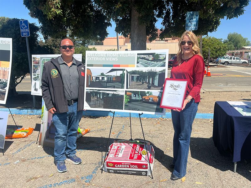 Team Laird presented a certificate of recognition at the groundbreaking of the Welcome Home Village housing project in San Luis Obispo County