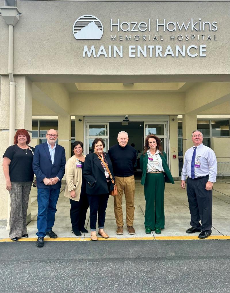 Senator Laird visiting Hazel Hawkins Memorial Hospital.