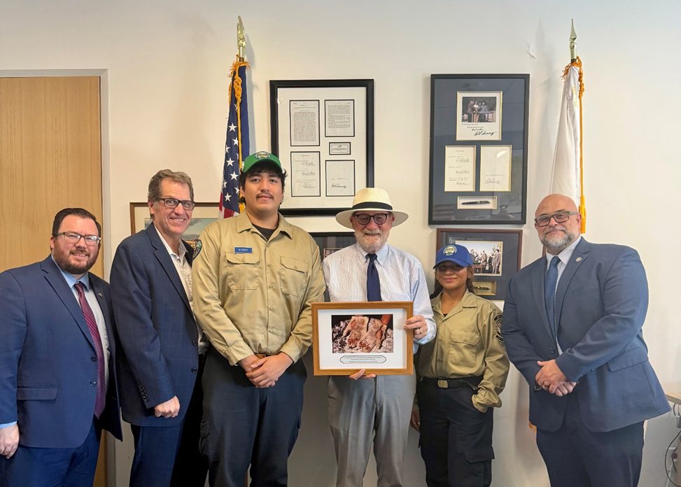 Senator Laird accepts the California Conservation Corps’ 50th Anniversary Legislative Champions Award.