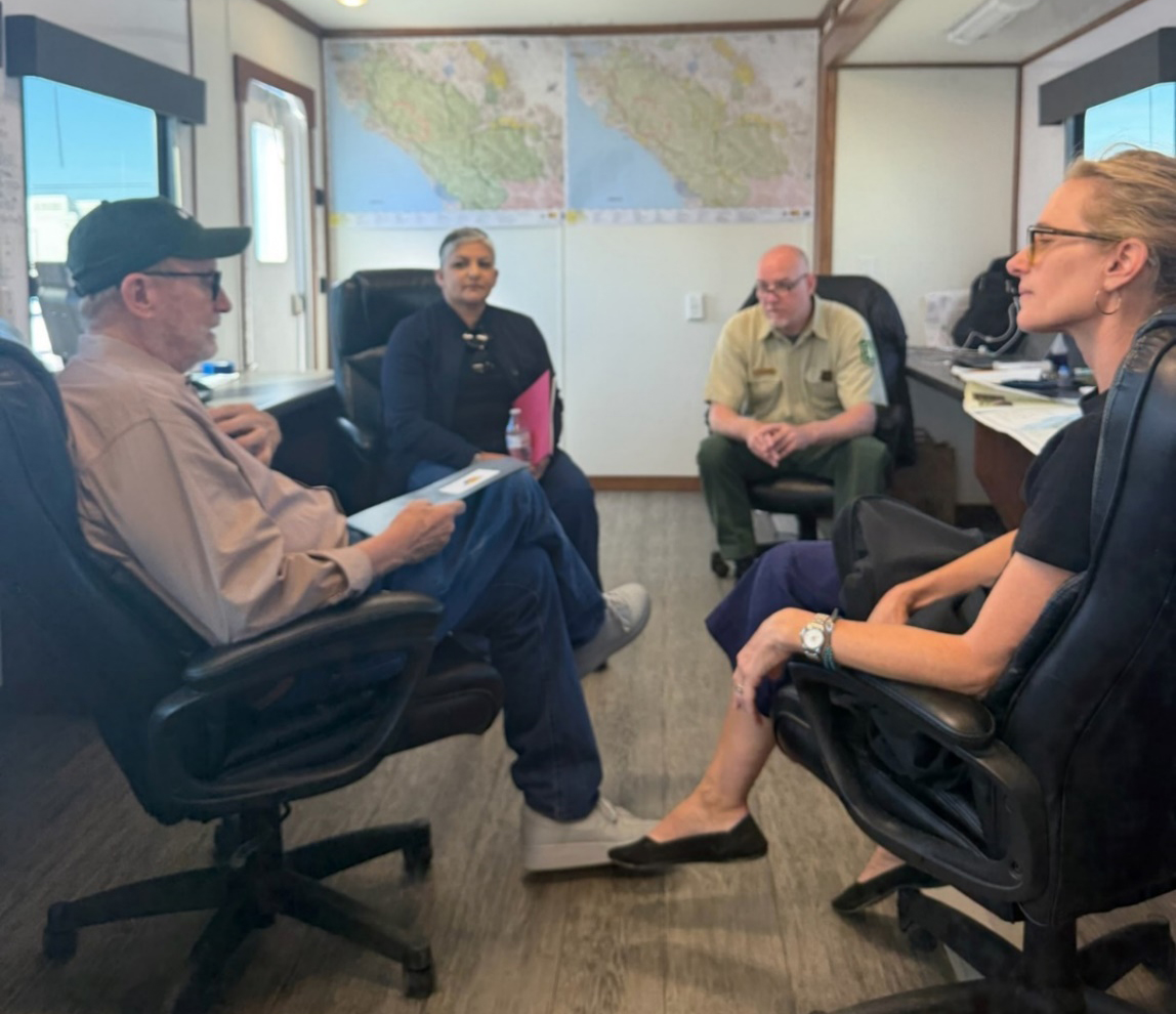 Senator Laird and Supervisor Kate Daniels in Big Sur.