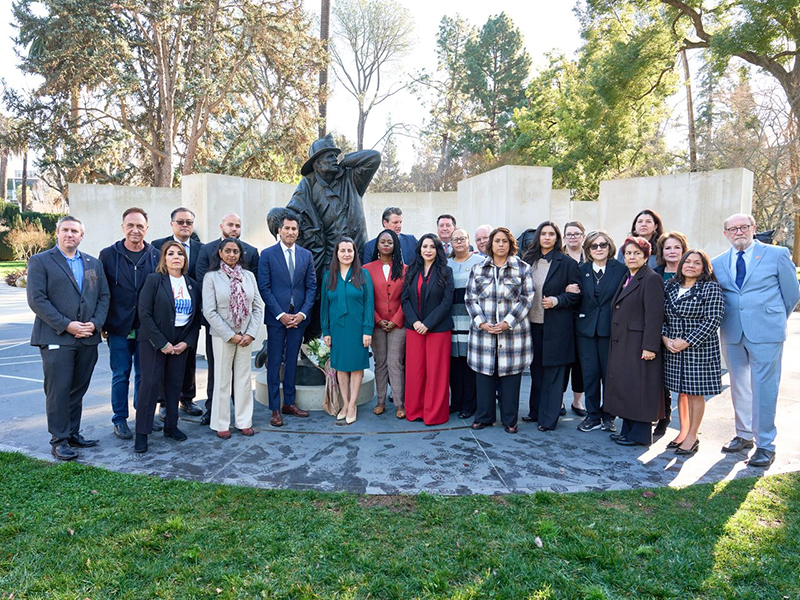 Senator Laird commemorates first anniversary of the Los Angeles fires.